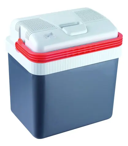 Guzzanti GZ 24A modrá-bílá / Termoelektrický chladicí box / 53W / 12V & 220 - 240V / Objem 24 L / funkce ohřevu