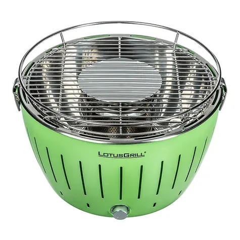 LotusGrill G280 U zelená / Gril na dřevěné uhlí / 292 x 210 mm