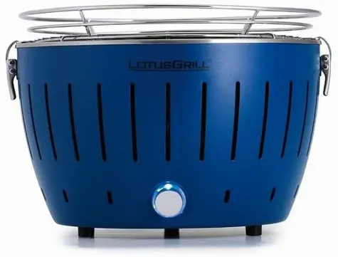 LotusGrill G280 U modrá / Gril na dřevěné uhlí / 292 x 210 mm