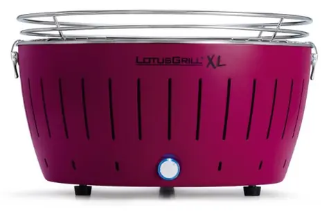 LotusGrill G435 U fialová / Gril na dřevěné uhlí / 43.5 x 25.7 x 43.5 cm