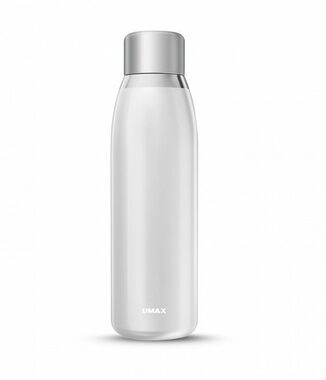 UMAX Smart Bottle U5 bílá / Chytrá láhev / 500ml / upozornění na pitný režim / ocel