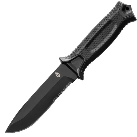 GERBER Strongarm Survival (kombinované ostří) černá / Bushcraft nůž / čepel 12.5 cm