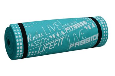 Lifefit YOGA MAT Exkluziv Plus tyrkysová / Podložka / 180x58x1.5cm / doprodej
