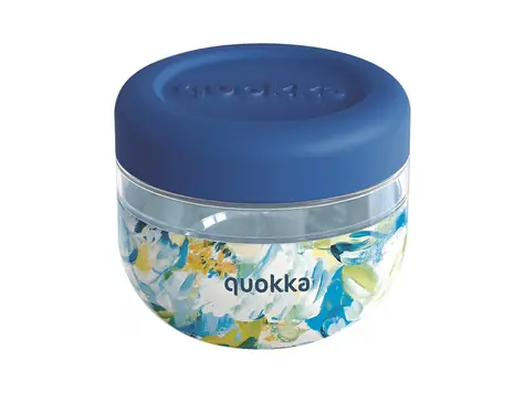 Quokka Bubble Food Jar 500 ml Blue Peonies / Nádoba na jídlo / plast