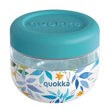 Quokka Bubble Food Jar 500 ml Watercolor Leaves / Nádoba na jídlo / plast