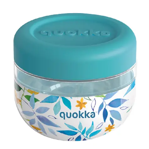 Quokka Bubble Food Jar 500 ml Watercolor Leaves / Nádoba na jídlo / plast