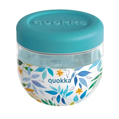 Quokka Bubble Food Jar 770 ml Watercolor Leaves / Nádoba na jídlo / plast