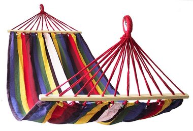 CALTER FIESTA duhová / Houpací síť / 200x100 cm / Nosnost: 150 kg