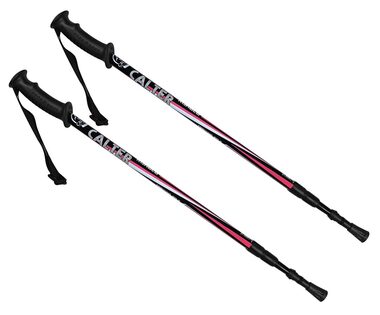 CALTER KOHALA 3-dílné pár černo-růžová / Trekingové hole / 65/110-135cm