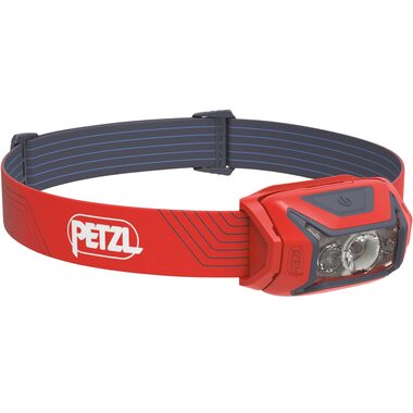 Petzl Actik červená / Čelová svítilna / 450 lm / dosvit až 90m / 3x AAA / IPX4