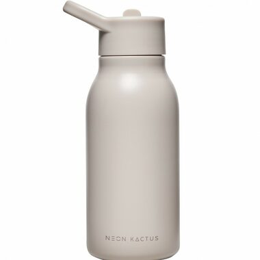 Neon Kactus Dětská nerezová láhev šedá 340 ml