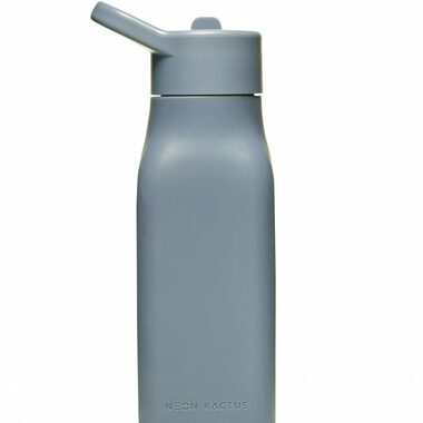 Neon Kactus Dětská silikonová láhev modrá 340 ml