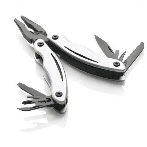 XD Design Grip černo-stříbrná / Multifunkční kleště / 13 nástrojů / 360 g