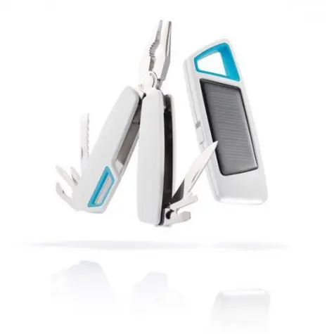 XD Design Tovo Set bílá / Set multifunkčních kleští a solární svítilny / 300 g 