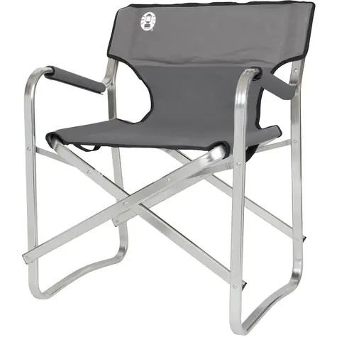 Coleman Aluminium Deck Chair šedá / Skládací židle / Nosnost: 113 kg