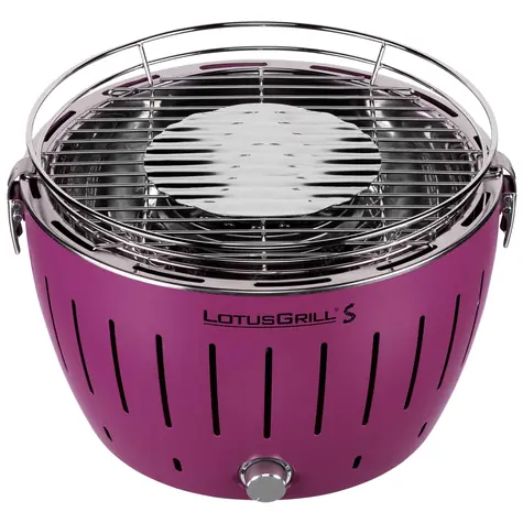 LotusGrill G280 U fialová / Gril na dřevěné uhlí / Průměr roštu 25.8 cm