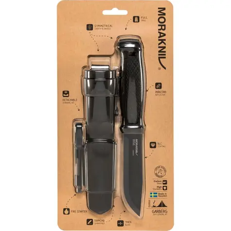Morakniv Kansbol + Survival kit černá / Outdoor nůž / nerezová ocel / čepel 10.9 cm / plastové pouzdro
