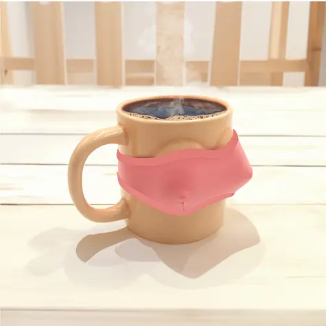 Mad Monkey Boob Mug 300 ml / Keramický hrnek 
