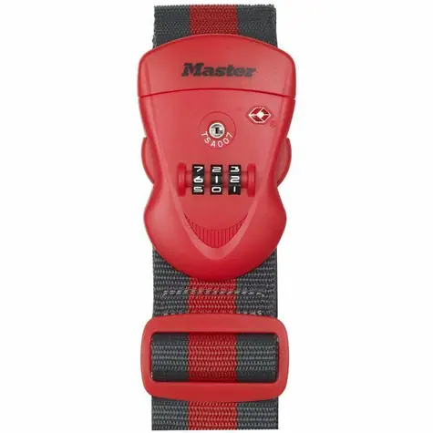 Master Lock 4702EURDRED Popruh na zavazadlo TSA kombinační 