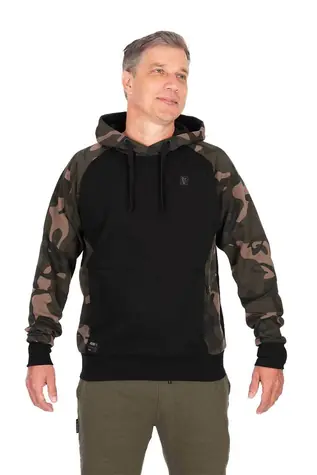 FOX Mikina Black/Camo Pullover Premium 310 Hoodie 3XL
