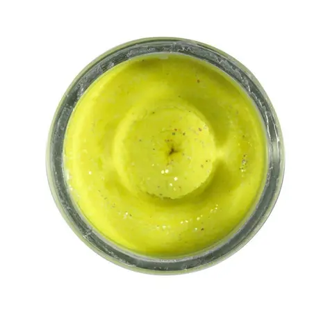 Berkley Těsto Powerbait Natural Glitter Trout Dough Garlic Sunshine Yellow 50g