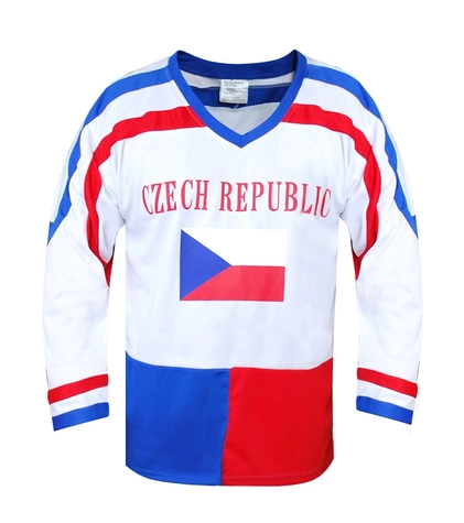 SPORTTEAM Hokejový dres ČR 7 bílý vel. L