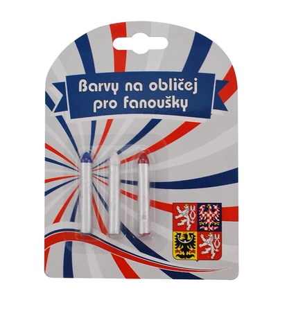 SPORTTEAM Barvy na obličej ČR4 tužky 3ks