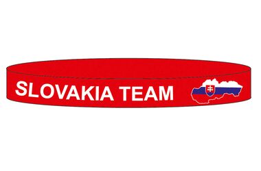 SPORTTEAM Silikonový náramek SPORTTEAM® Slovenská Republika 3 červená