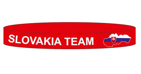 SPORTTEAM Silikonový náramek SPORTTEAM® Slovenská Republika 3 červená