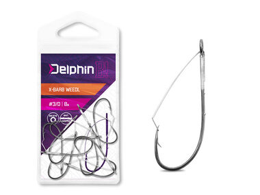 Delphin Háček na čeburašku B! X-BARB WEEDL Velikost 2/0 8ks