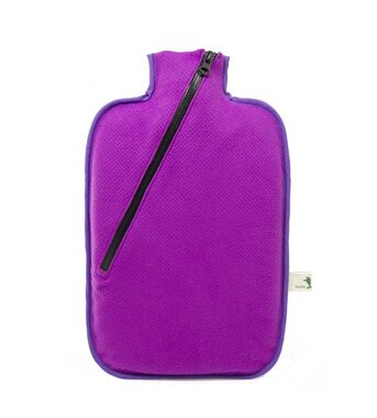 Hugo Frosch Eco Classic Comfort Termofor se softshellovým obalem na zip – fialová