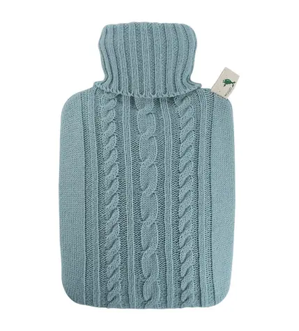 Hugo Frosch Classic Termofor s pleteným obalem - pastelově modrá