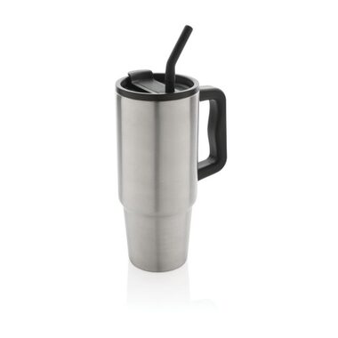 XD Design Velký nerezový termohrnek Embrace 900ml stříbrná