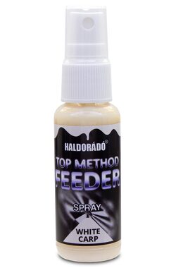 Haldorádó Dip Top Method Feeder Activator Spray 30ml Bílý kapr