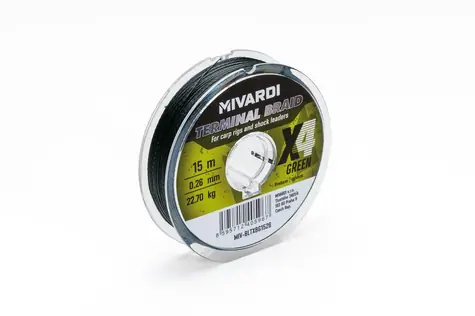 Mivardi Šňůrka Terminal X4 Braid Green 15m 0,12mm