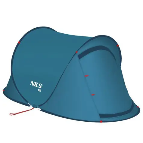 NILS Camp NC3743 modrý / Samorozkládací plážový stan / 120 x 220 x 95 cm