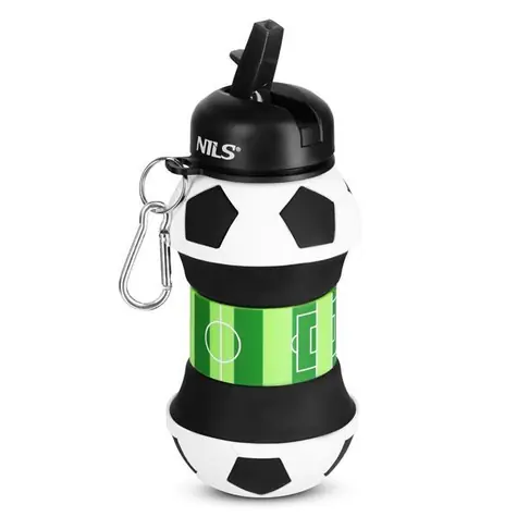 NILS Camp NC4104 550ml fotbal / Skládací silikonová láhev 