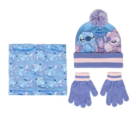 Cerdá STITCH zimní set (čepice & nákrčník & rukavice) 