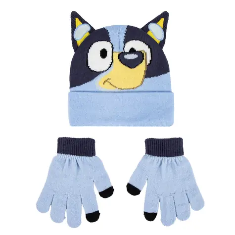 Cerdá BLUEY Dětský zimní set (čepice & rukavice) 