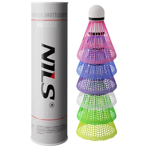 NILS NBL6026 Badmintonové míčky multicolor 6 ks