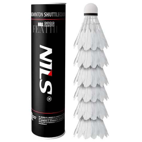 NILS NBL6206 Badmintonové míčky z peří 6 ks