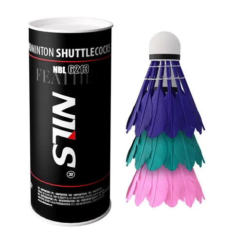 NILS NBL6213 Badmintonové míčky z peří multicolor 3 ks