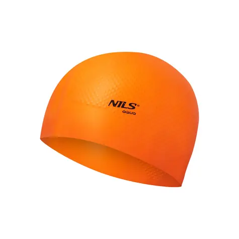 NILS Aqua NQC Dots Silikonová čepice oranžová