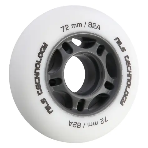 NILS Extreme PU 72x24 82A Matná kolečka bílá 4 ks