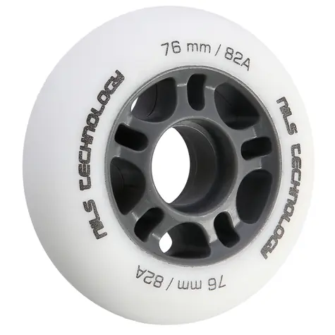 NILS Extreme PU 76x24 82A Matná kolečka bílá 4 ks