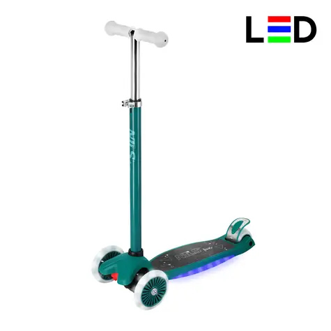 NILS Fun HLB1310 Dětská tříkolová koloběžka s LED zelená