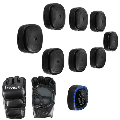 HMS TB05 Elektronický modulární boxerský terč s LED / Bluetooth a rukavicemi (Music Boxing Machine)