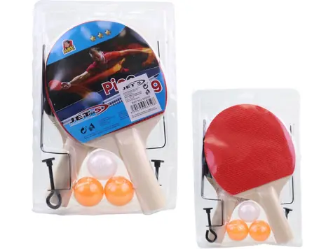 MaDe 96959 - Sestava pingpongových raket s 3 míčky a síťkou