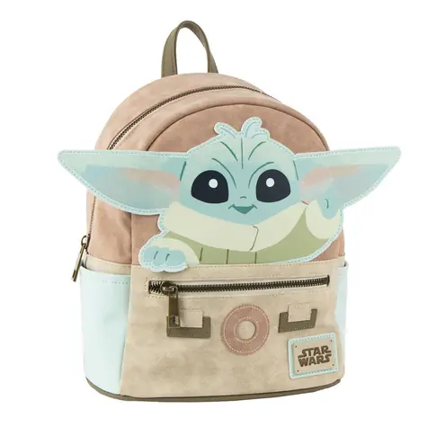 Cerdá Star Wars The Mandalorian Batoh hnědý s Grogu