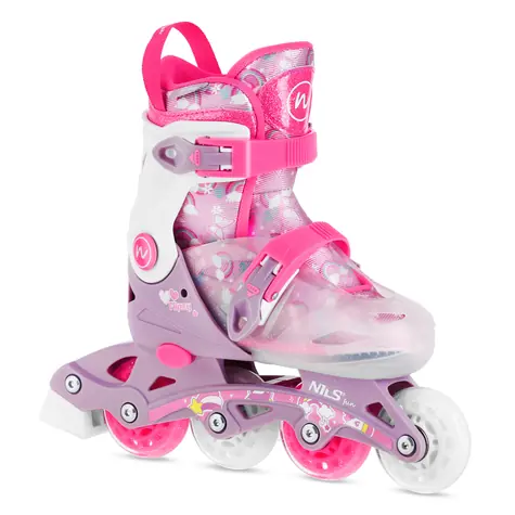 NILS Fun NJ1025 FLIPZY RŮŽOVÉ VEL.S(31-34) KOLEČKOVÉ BRUSLE 